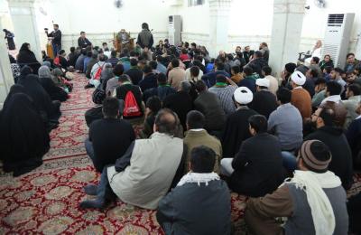 قسم الشؤون الدينية في العتبة العلوية المقدسة يستقبل آلاف الزائرين الأجانب تزامنا مع إحياء ذكرى شهادة سيدة نساء العالمين (عليها السلام)