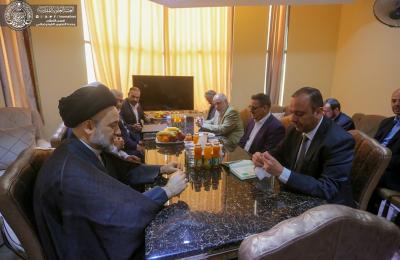 رئيس ديوان الوقف الشيعي وإدارة العتبة العلوية يبحثان مع محافظ النجف الأشرف السبل الكفيلة لخدمة مرقد أمير المؤمنين(عليه السلام) وزائريه ومدينة النجف الأشرف