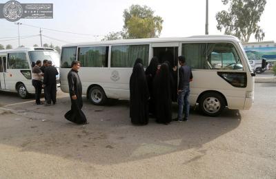 قسم الآليات في العتبة العلوية المقدسة يباشر بتقديم خدماته المبكرة للزائرين في مراسم ذكرى شهادة الإمام موسى بن جعفر الكاظم (عليه السلام)
