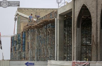 الكوادر الهندسية المشرفة على مشروع صحن فاطمة الزهراء (عليها السلام) تعلن عن نسب أنجاز متقدمة