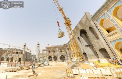 الكوادر الهندسية في العتبة العلوية تعلن عن نسب إنجاز متقدمة في جزء الزيارة والعبادة في صحن فاطمة(عليها السلام)