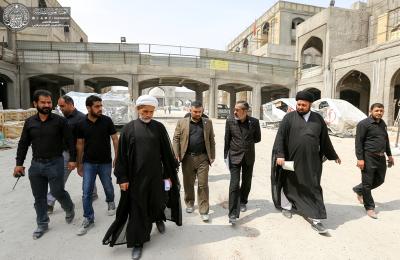 اللجنة العليا المشرفة على زيارة الأربعين في العتبة العلوية تتفقد مواقع ضيافة الزائرين في صحن فاطمة (ع)
