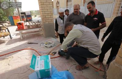 قسم التشغيل في العتبة العلوية ينجز عددا من الأعمال في الحرم العلوي المطهر