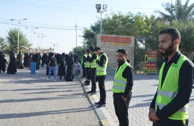 العتبة العلوية المقدسة ترعى الخدمات المقدمة للزائرين الوافدين إلى مسجد الخطوة في محافظة البصرة لإحياء أربعينية الإمام الحسين ( عليه السلام)