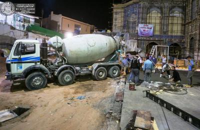 الأمين العام للعتبة العلوية يتفقد سير الأعمال الجاري إنجازها في مشروع تأهيل "صحن الرسول الأعظم (ص)"