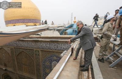 الكوادر الفنية والهندسية تباشر بمشروع نقل منظومة تبريد الحرم المطهر إلى الموقع الجديد في صحن فاطمة (عليها السلام)