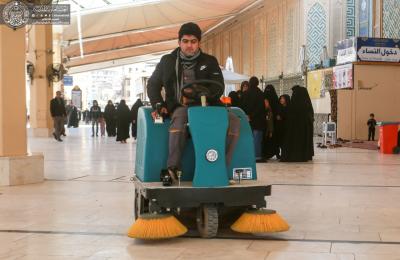العتبة العلوية المقدسة ترفد قسم الشؤون الخدمية بمكائن وآليات حديثة 