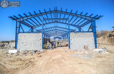 قسم الشؤون الهندسية في العتبة العلوية يعلن عن وصول نسب الإنجاز في الأعمال المدنية لمشروع جملونات الورش إلى 99%