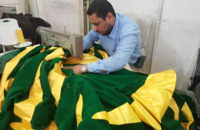 شُعبة التطريز تزين أرجاء الصحن العلوي المطهر بذكرى ولادة الزهراء ( عليها السلام)