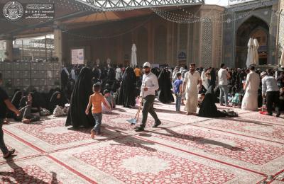كوادر قسم الشؤون الخدمية في العتبة العلوية توفر أفضل سبل الراحة للزائر خلال عيد الفطر المبارك