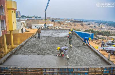 قسم الشؤون الهندسية في العتبة العلوية ينجز عمليات الصب  لمشروع (مطبخ المقداد المركزي)
