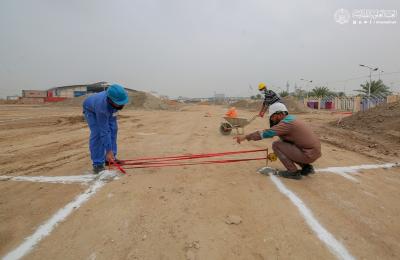 قسم الشؤون الهندسية في العتبة العلوية يستعرض أعمال ومشاريع وحدة المساحة
