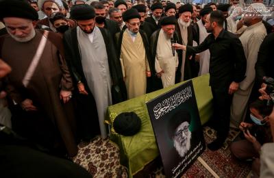 تشييع جثمان العلامة سماحة السيد عبد الأمير الحكيم في رحاب مرقد أمير المؤمنين (ع)
