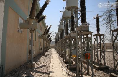 قسم الشؤون الهندسية في العتبة العلوية يعلن عن مراحل متقدمة في مشروع غرف كهرباء المحطة التحويلية