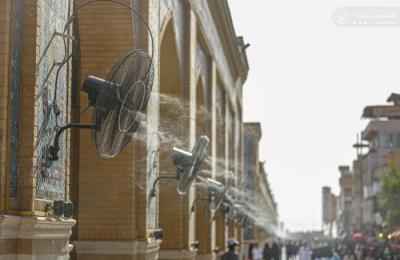 قسم التبريد والميكانيك في العتبة العلوية يُعد خطة لتشغيل المئات من مراوح الرذاذ والتعطير خلال زيارة الأربعين 