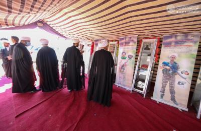 لجنة الإرشاد والتعبئة للدفاع عن عراق المقدسات تقيم معرضها السنوي السابع على طريق (يا حسين) بين النجف الأشرف وكربلاء المقدسة _ صور _ 