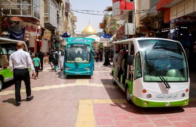 وحدة عجلات الشحن في العتبة العلوية المقدسة تستنفر جهودها لخدمة الزائرين الكرام وذوي الاحتياجات الخاصة