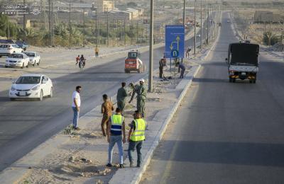 العتبة العلوية المقدسة تقود حملة واسعة النطاق لتشجير شوارع مدينة النجف الأشرف 