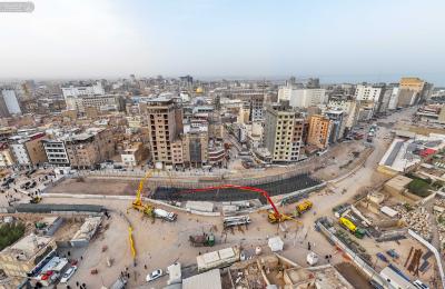 بإشراف العتبة العلويّة المقدّسة .. المباشرة بصبّ الأساسات لمشروع نفق الشيخ الطوسي 