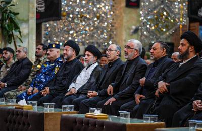 الأمين العامّ للعتبة العلويّة المقدّسة يحضر مهرجان فاجعة سامراء ويشارك في افتتاح معرض الصور التوثيقي للفاجعة