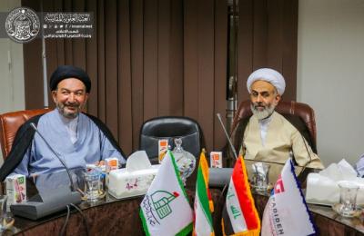 الأمين العام للعتبة العلوية المقدسة يستقبل رئيس منظمة الاوقاف والشؤون الخيرية الايرانية ويبحث معه المشاريع ذات الاهتمام المشترك
