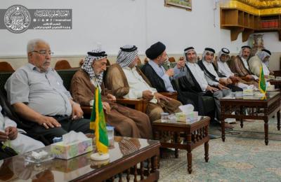 الامين العام للعتبة العلوية المقدسة يلتقي بعدد من شيوخ ووجهاء عشائر مدينة النجف الأشرف