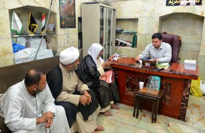 دار القرآن الكريم في العتبة العلوية المقدسة تستقبل وفد مدرسة الجوادين القرآنية من محافظة البصرة