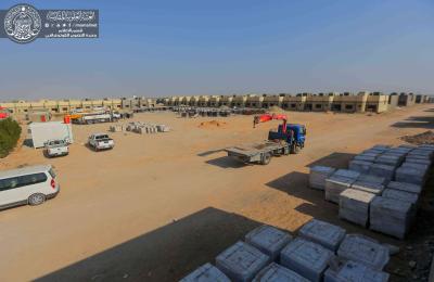الكوادر الهندسية في العتبة العلوية المقدسة تواصل العمل لانجاز مراحل مشروع قنبر السكني للمنتسبين