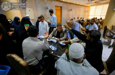  الأمانة العامة للعتبة العلوية المقدسة تواصل توزيع المواد الغذائية على العوائل المتعففة