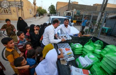 العتبة العلوية تجهز وجبات الافطار للزائرين وللجوامع ولدور المسنين والعوائل المتعففة في النجف الأشرف