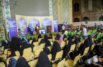 بالصور .. وحدة الزائر الصغير في العتبة العلوية تواصل برنامجها الميداني التوجيهي لخدمة الأطفال والناشئة في ليالي شهر رمضان المبارك