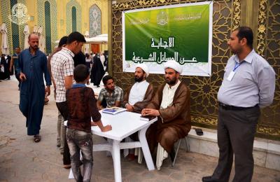  قسم الشؤون الدينية في العتبة العلوية المقدسة ينفذ برامج مكثفة للتواصل مع الزائرين طيلة عيد الفطر المبارك