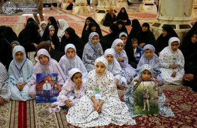 وفد من مؤسسة العين الخيرية برفقة أيتام وذوي ضحايا الإرهاب في ضيافة العتبة العلوية