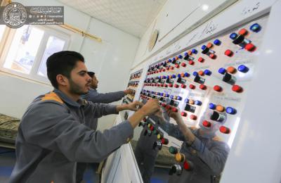 العتبة العلوية تجهز مولدات الكهرباء الخاصة بالحرم لتوفير الطاقة الكهربائية على مدار الساعة