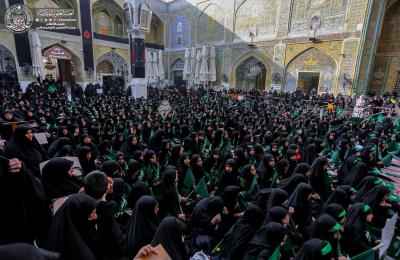 القسم النسوي في العتبة العلوية المقدسة يحيي ذكرى شهادة رقية بنت الإمام الحسين (عليه السلام) 
