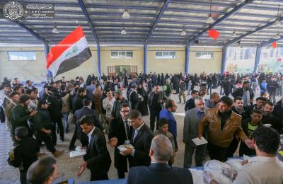 العتبة العلوية تستضيف 15 ألف زائر من مقاتلي وذوي الحشد الشعبي في يوم النصر المبارك