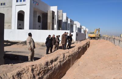 الكوادر الهندسية والفنية في العتبة العلوية مستمرة بمراحل إنجاز مجمع قنبر السكني للمنتسبين