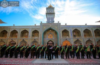 خلال الزيارة الصباحية ..منتسبو العتبة العلوية المقدسة يحيون ذكرى شهادة الزهراء (عليها السلام) في الصحن العلوي المطهر