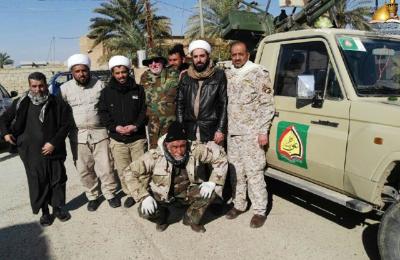 مبلغو لجنة الارشاد التابعة للعتبة العلوية يتفقدون قوات الحشد الشعبي المشاركة في فرض الأمن بقضاء الحويجة