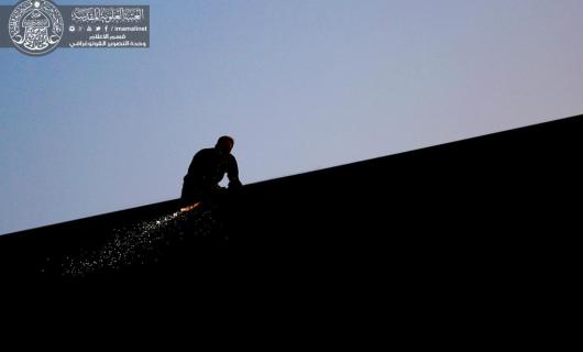 استمرار الاعمال في صحن فاطمة الزهراء عليها السلام ضمن مشروع التوسعة التابع الى العتبة العلوية المقدسة