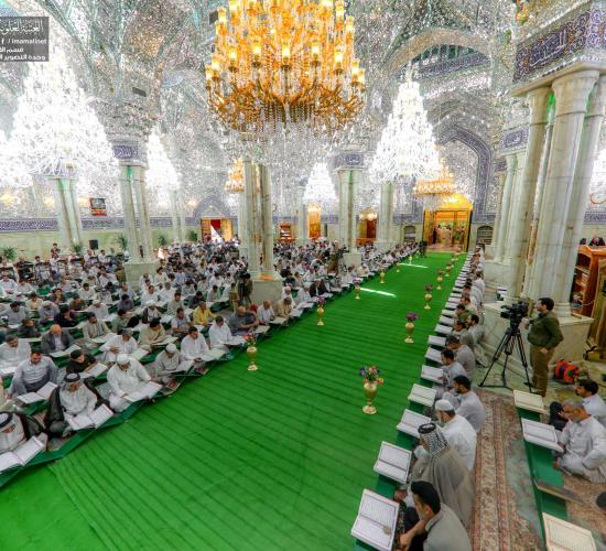 انطلاق الختمة القرانية في رحاب العتبة  العلوية المقدسة في رواق ابي طالب 