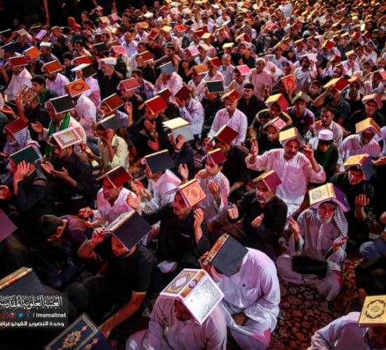 تقرير مصور : رفع المصاحف في ليلة القدر المباركة 21 من رمضان المبارك في المرقد العلوي المطهر 