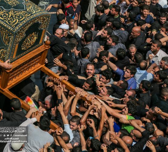 تقرير مصور : تشيع النعش الرمزي للامام محمد الجواد سلام الله عليه في ذكرى استشهاده في  العتبة الكاظمية المقدسة 