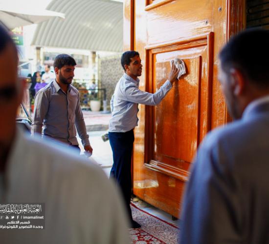 تقرير مصور : استنفار جميع اقسام العتبة العلوية المقدسة في خدمة زائري المولى امير المؤمنين سلام الله عليه طوال ايام عيد الاضحى المبارك 