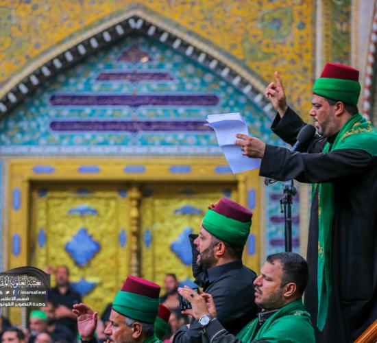تقرير مصور : موكب العتبة الحسينية والعتبة العباسية يعزيان امير المؤمنين علي عليه السلام بأستشهاد الامام الحسين سلام الله عليه في العتبة العلوية المقدسة
