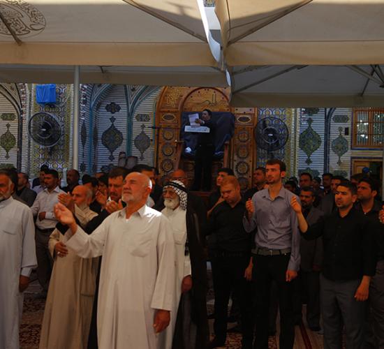 خدمة اميرالمؤمنين يعزون الامام امير المؤمنين بوفاة السيدة زينب سلام الله عليها