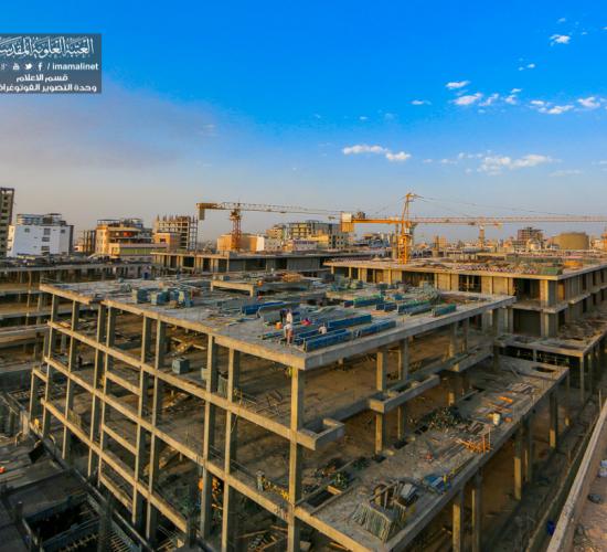 تقرير مصور : استمرار العمل في صحن فاطمة الزهراء سلام الله عليها ضمن مشروع التوسعة في العتبة العلوية المقدسة