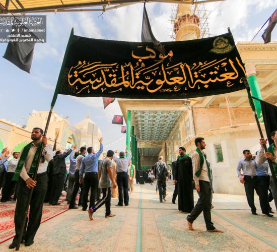 تقرير مصور : موكب العتبة العلوية المقدسة في زيارته الى مرقد الامامين العسكريين في سامراء