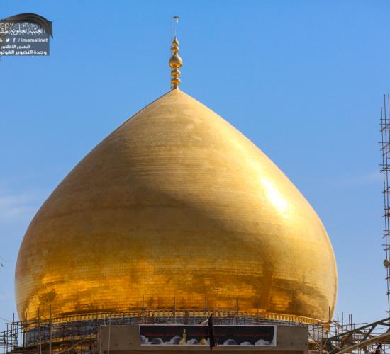 تقرير مصور : موكب العتبة العلوية المقدسة يزور العتبة العسكرية المقدسة ويحيي العزاء فيها