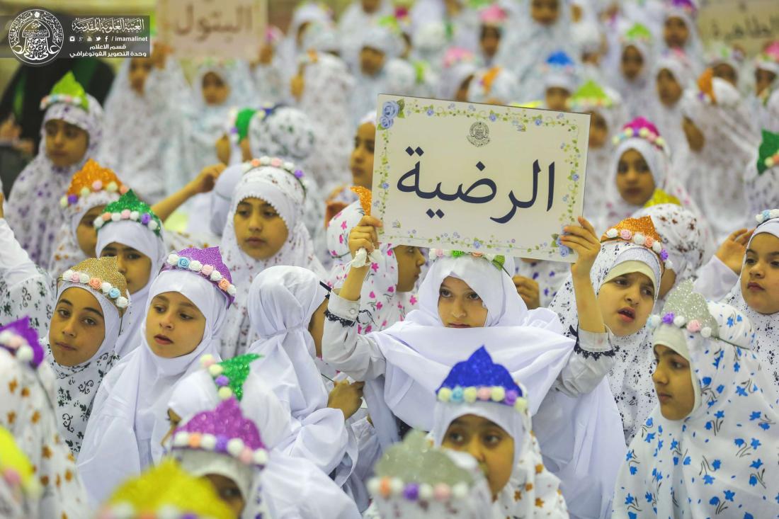 في رحاب صحن فاطمة السيدة الزهراء (عليها السلام ) الزينبيات يتوجن لبلوغهن سن التكليف  | 